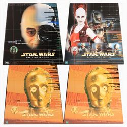 Four Hasbro The Kenner Collection Star Wars Masterpiece Editions, comprising Aurra Sing Da...