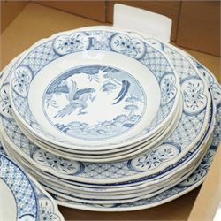 Victorian turquoise ground part tea set, part Doulton Matsumai pattern dinner service and other dinner ware