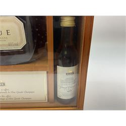 Presentation set comprising Hine Antique cognac 70cl, 40% volume and four miniature bottles of Hine cognac, 1957, 1960, two 1982, all 5cl, 40%   together with bottle of Tokaji sweet wine, 500ml, 13%