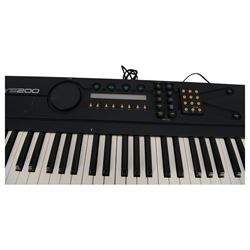 Yamaha YS200 digital synthesizer, cased with instructions, W100cm