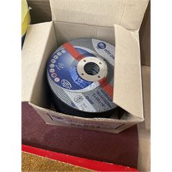 Collection of sandpaper belts, sanding discs and loose sandpaper - THIS LOT IS TO BE COLLECTED BY APPOINTMENT FROM DUGGLEBY STORAGE, GREAT HILL, EASTFIELD, SCARBOROUGH, YO11 3TX