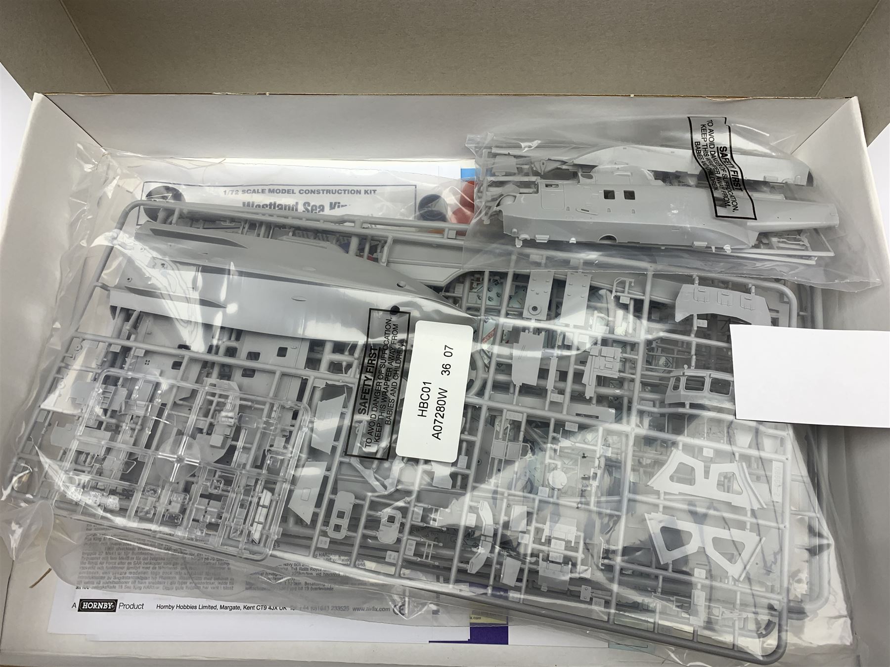 Airfix 1/350th scale model kit of HMS Illustrious, in factory sealed box; Airfix 1/72nd scale model kit of RNLI Severn Class Lifeboat with RAF Westland Sea King Helicopter; and Minicraft Model Kits 1/350th scale model of R.M.S. Titanic; both in factory sealed transparent packaging in boxes (3)