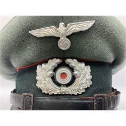 WW2 German Artillery N.C.O.'s visor cap bearing label Erstklassig