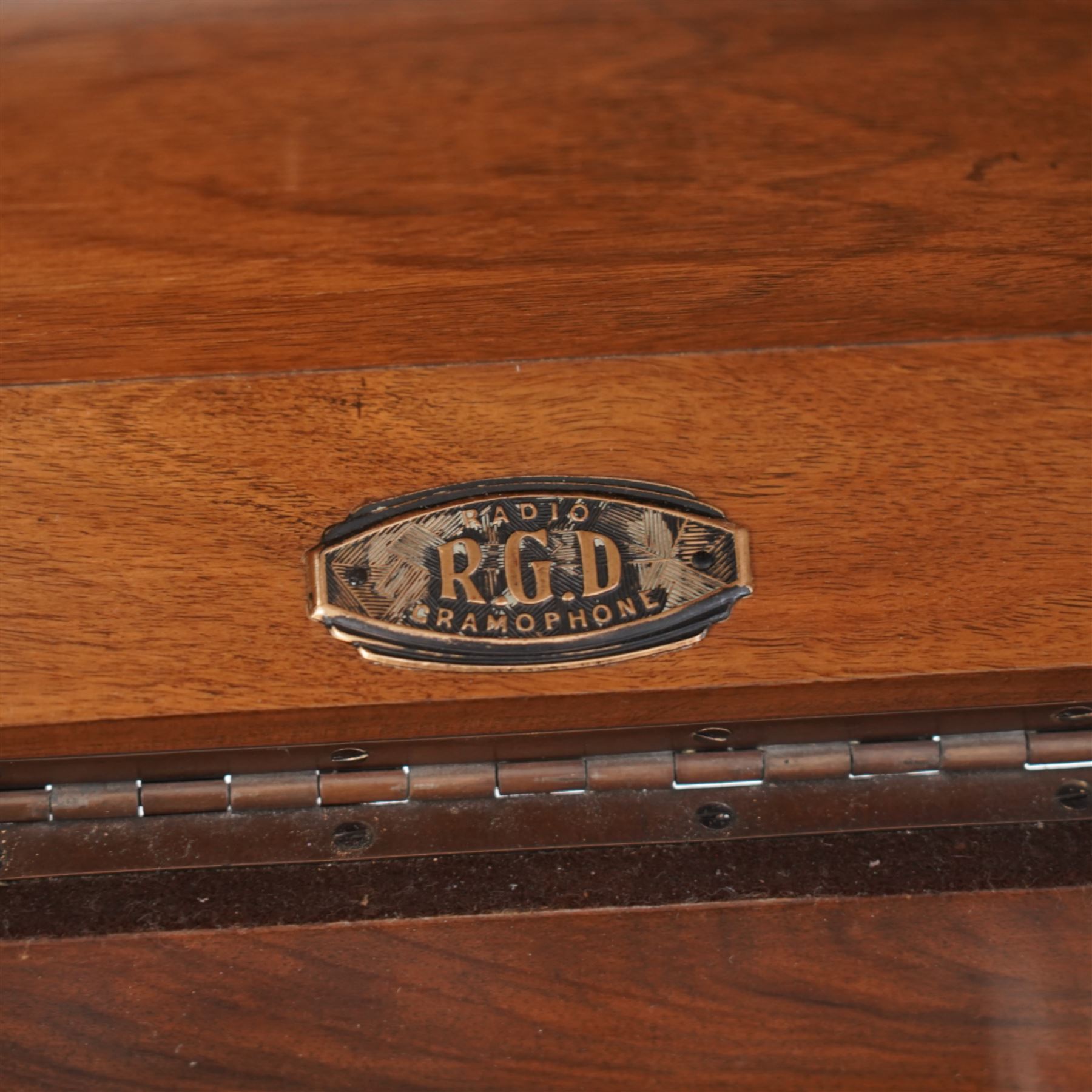 RGD - 1937 walnut cased radiogram, model number. 535 and large collection of records 