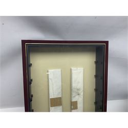 1960s scratch-built green, black and red painted wooden model of a 4-6-0 tank locomotive 'Andrew' No.7365 L88cm; and an unused wall mounting die-cast model display cabinet with glass door and shelves 52 x 40cm (2)