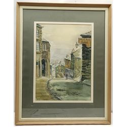 Geoffrey M Holdsworth (British 20th century): 'Haworth in December', watercolour signed, titled verso 46cm x 33cm
