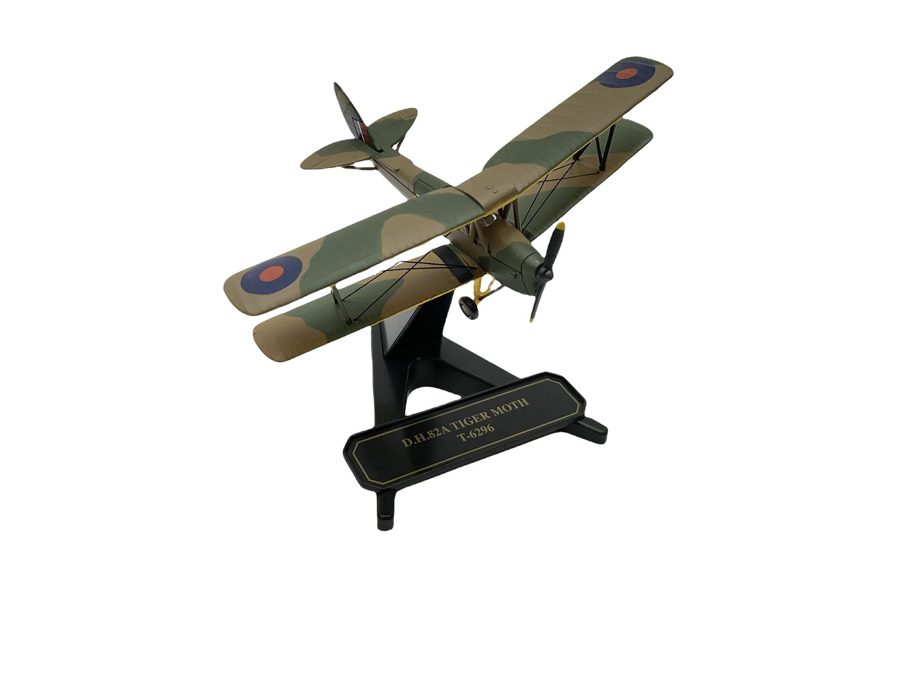 Four Corgi Aviation Archive limited edition die-cast models of aircraft comprising AA33418 Westland Sea King HC4 No.1174/1500; AA35011 Gloster Meteor F.8, No.355/1250; AA38104 Sopwith Camel No.692/1500 and AA37302 DH Vampire FB.9 No.82/2210; all boxed with certificates (one with slip-case); together with two Oxford De Havilland die-cast aircraft - D.H.82A Tiger Moth T-6296 and D.H.89 Dragon Rapide G-AIYR; both boxed (one with slip case) (6)