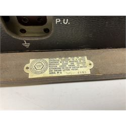 1950s Pye Type PE80 Cambridge International radio, W58cm H43cm D27cm, together with 1952 Pye Type P45 valve radio and 1940s Pye Type 15A radio (3)