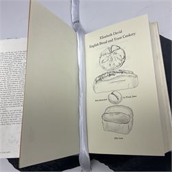 Three books of cookery interest by Elizabeth David comprising 'Italian Food', 'English Bread and Yeast Cookery' and 'South Wind Through the Kitchen'