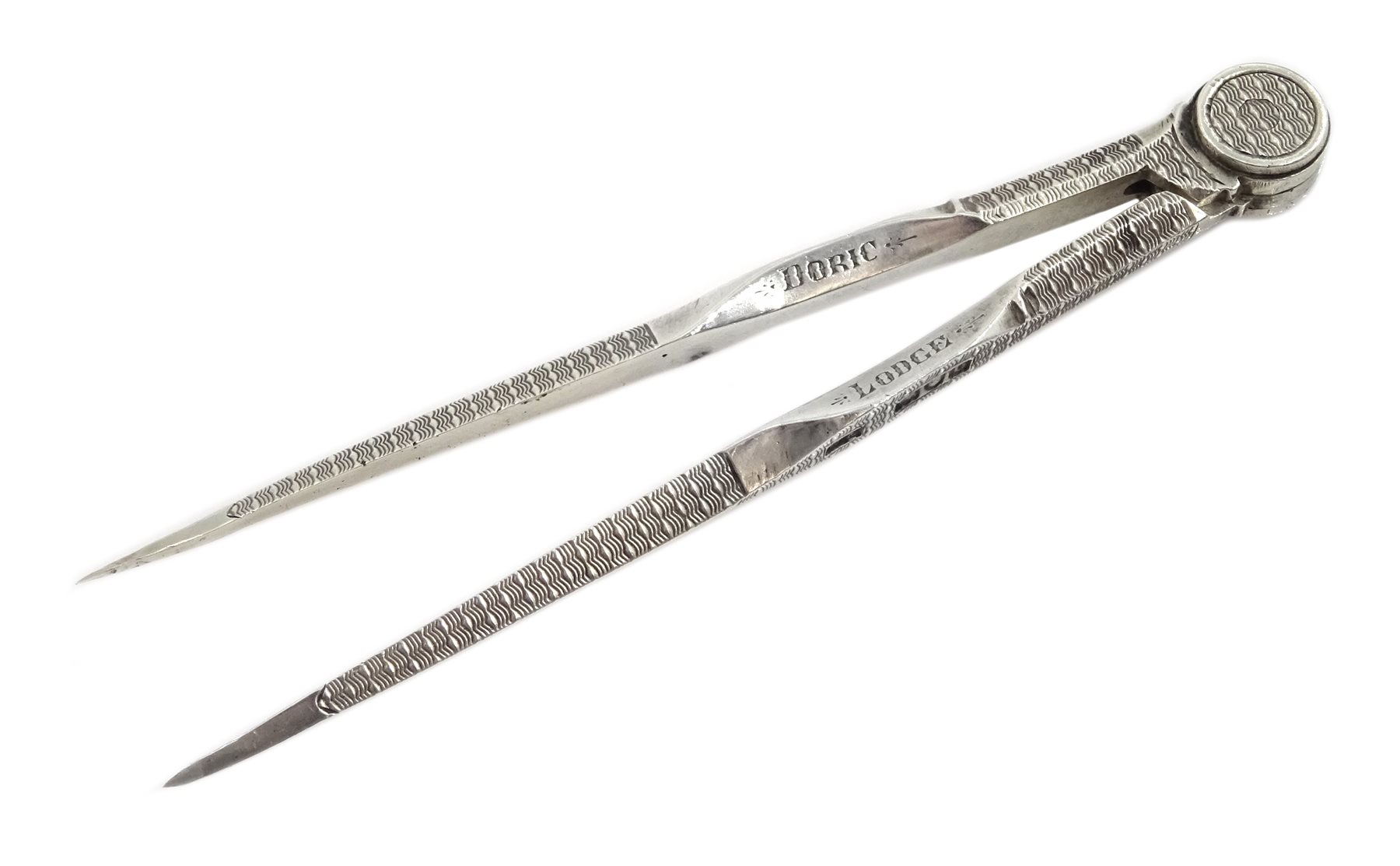 Masonic Interest: Victorian silver divider by George Kenning & Son, London 1897, inscribed 