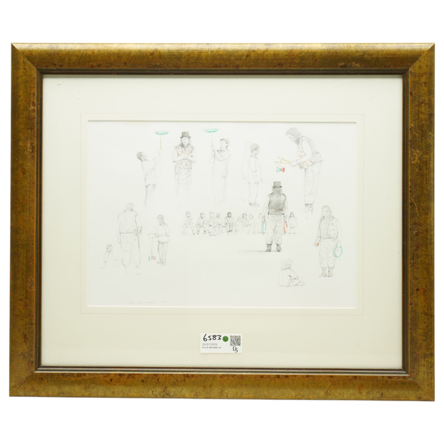 Robert 'Robbie' Wraith (British 1952-): 'The Spark Workshop 1999', set three pencil and watercolour sketches signed and dated 1999 max 28cm x 40cm (3)