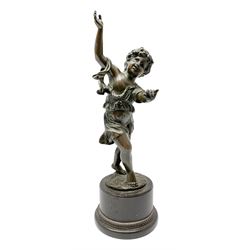 After E Plat, bronze modelled as a danci