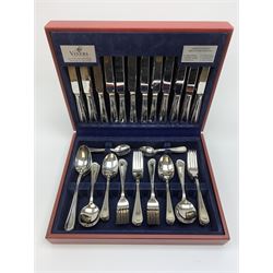 A canteen of Viners Stainless Steel cutlery for twelve place settings. 