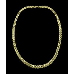 14ct gold chevron link chain necklace, stamped 585