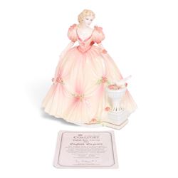 Coalport English Rose Collection : 1994 English Elegance, No. 996 of 1000, with certificate, H21cm