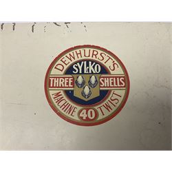 Mid 20th century Dewhurst's 'Sylko' advertising counter top three drawer chest, H14.5cm