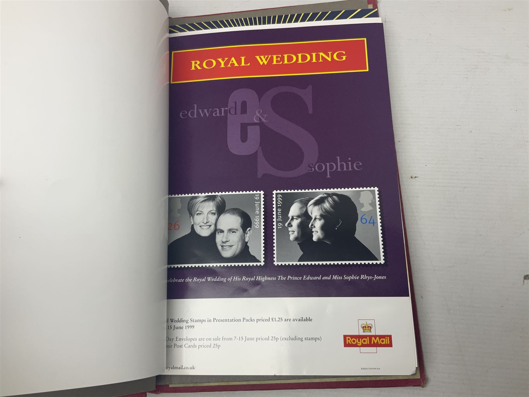 Royal Mail advertising cards, displaying upcoming commemorative issues, for use in post offices, housed in a single album
