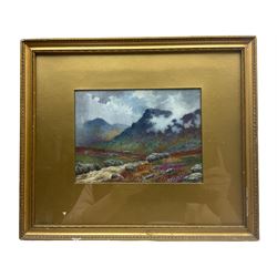 Harry Wallace (British 19th Century): Mountain Landscape, watercolour signed and dated '92, 14cm x 19cm 