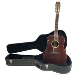 Vintage Daion twelve-string acoustic guitar L107.5cm; in hard carrying case