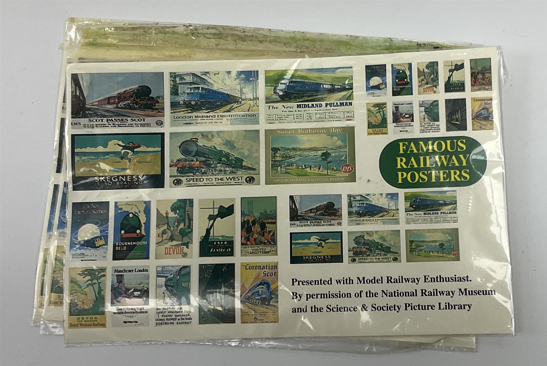 Hornby Dublo etc - large quantity of labels etc comprising headboards and train names including Mallard, Mancunian, Bristolian, Royal Scot, Flying Scotsman, Red Rose, White Rose, etc; destination boards for corridor coaches; station names; miniature posters; insulating tabs; lubricating oil etc; many in original packets.