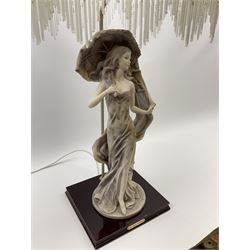 Figural lamp from 'The Juliana Collection', with cream shade, H85cm