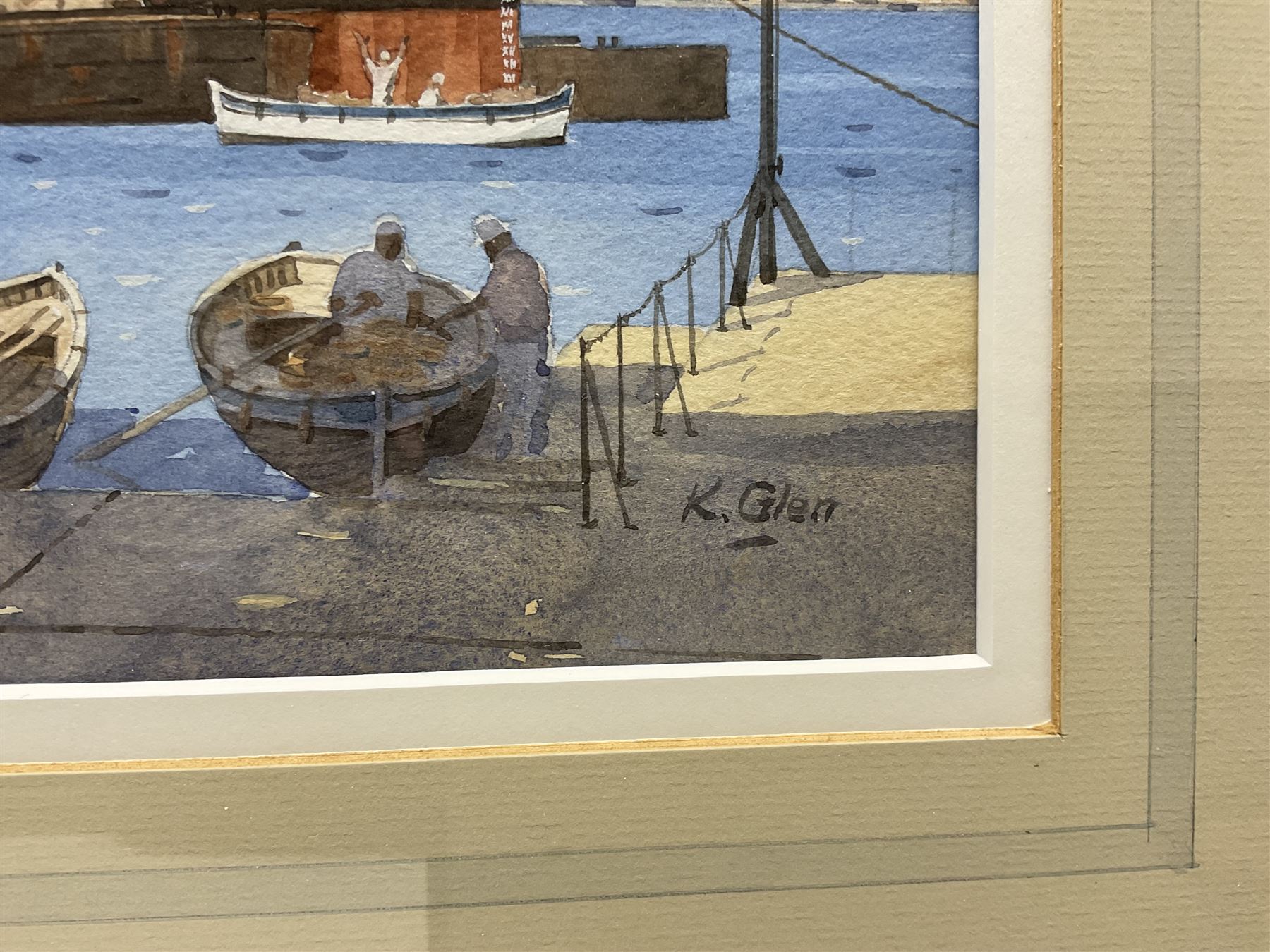 Keith Glen (British Contemporary): Screw Steamer 'City of Baroda' in Port, watercolour signed, titled verso 34cm x 43cm