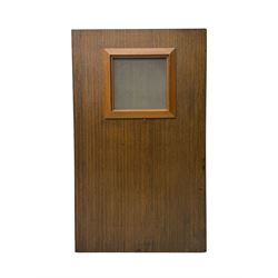 Pair of mid-to-late 20th century oak speaker cases (no speaker fittings)