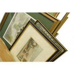 18th-19th century etchings of stately homes and churchs ect.