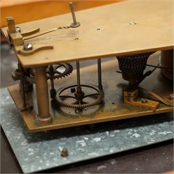 English-Large early 20th century 8-day fusee wall clock, 17 inch painted dial inscribed 