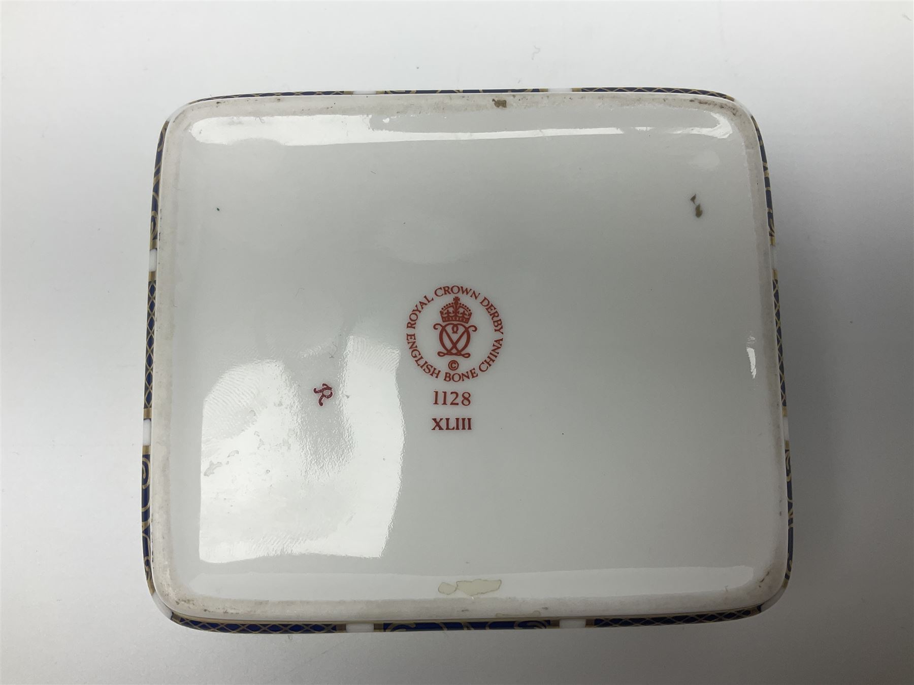 Royal Crown Derby Old Imari pattern vase, together with matching lighter and trinket box, all with printed marks beneath, vase H18cm