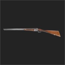 William Evans 12 bore double trigger boxlock ejector, side by side double barrel shotgun with 66cm (26