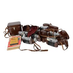 Collection of Kodak Retina cameras, including Retina Automatic I and Retina Reflex example...