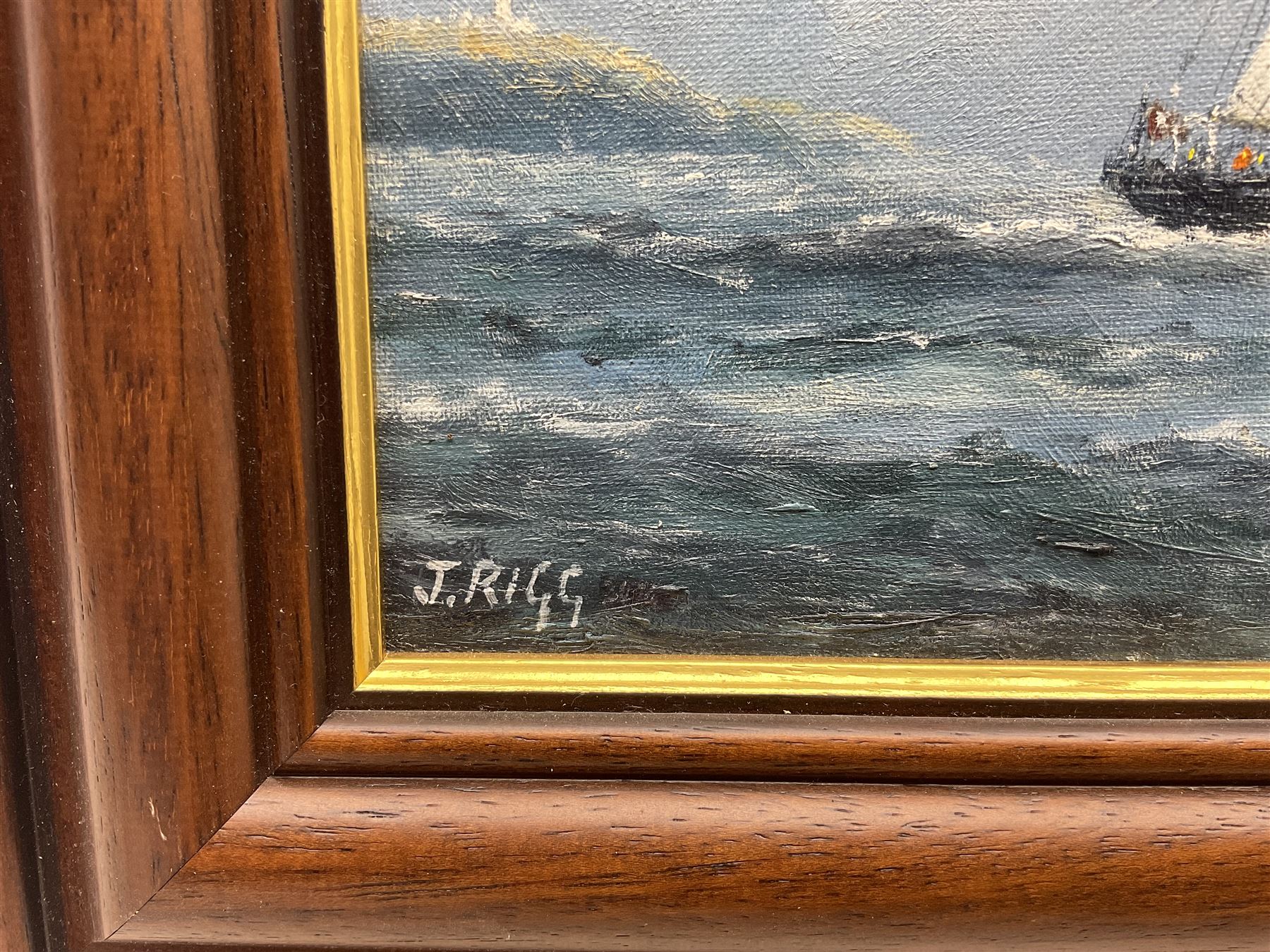 Jack Rigg (British 1927-2023): 'SS Malcolm Miller' and 'Fishing Boat Returning to Anstruther Harbour', pair oils on canvas board signed 19cm x 24cm (2)