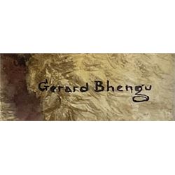 Gerard Bhengu (South African 1910-1990): Portrait of a Smiling Man, watercolour signed 30cm x 23cm