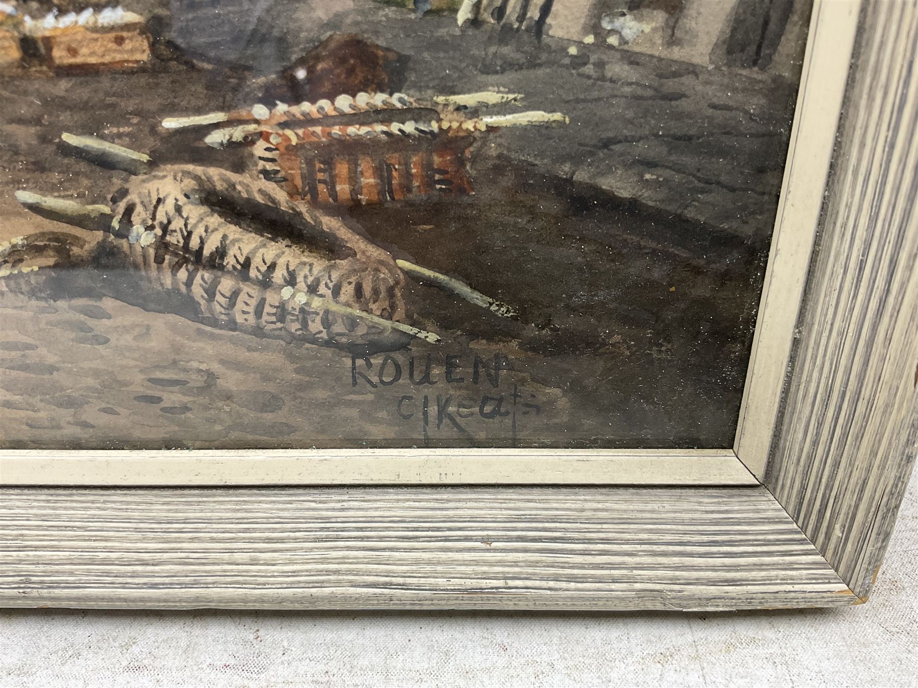 Charles James Keats (British 19th century): 'Rouen' Street Scene, watercolour signed and titled 49cm x 32cm