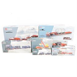 Corgi Classic Heavy Haulage diecast model sets, comprising A.L.E no 31013, Wynns Heavy Haulage no. CC12604, Pickfords 17701, Short Bros. no. 31010, Siddle Cook no. 17603, Robert Walker Ltd no. 31011, Hallett Silbermann no. 16901 and Pickfords no. 16601, all boxed (8)