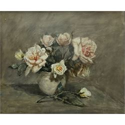 James William Booth (Staithes Group 1867-1953): Still Life of Roses, watercolour signed 42cm x 51cm