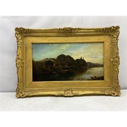 Edwin Henry Boddington (British 1836-1905): 'A Summer's Morning near Cookham on the Thames', oil on canvas signed, titled on stretcher 29cm x 55cm