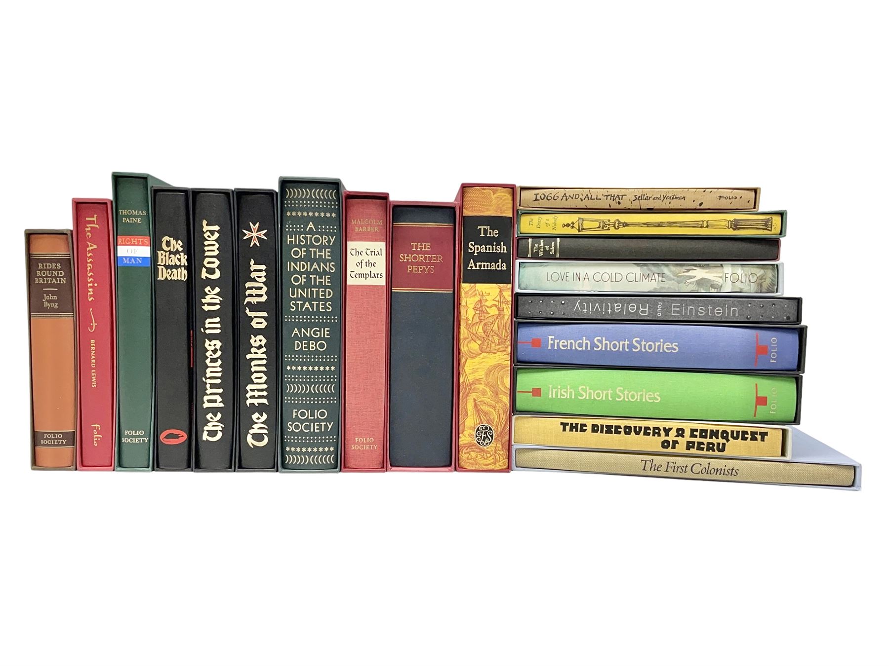 Folio Society - nineteen volumes including The Discovery and Conquest of Peru, French Short Stories, 1066 and All That, etc 
