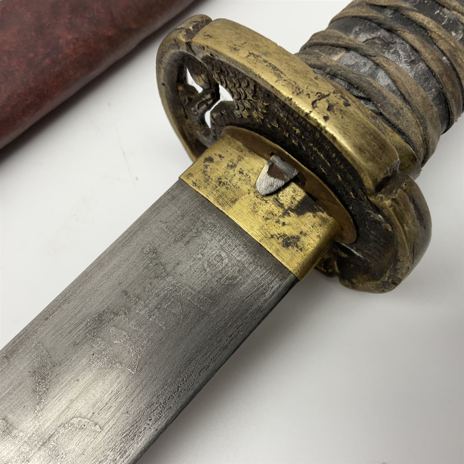 Reproduction WW2 German Luftwaffe officer's sword; and reproduction Japanese officer's sword katana (2)