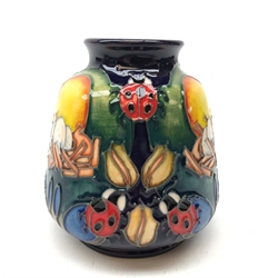  Moorcroft Homemaker pattern vase, designed by Emma Bossons, H8.5cm   