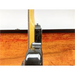 Fender three-tone Sunburst 12-string electric guitar c1965/6 Fullerton USA, with alder body and maple neck, the Indian rosewood fretboard with twenty-one frets and pearloid dot markers, fender electric XII bridge, F-stamp tuners (non-original), two split single coil pick-ups, master volume and tone and four-way switch, serial no.129730, L108cm; in original Fender case bearing label for Rivington Guitars New York with copy of original invoice; together with GuitarKes set-up and service certificate dated October 2021
