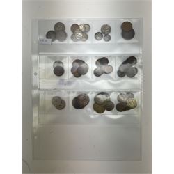 Interesting collection of 18th century and later Commonwealth and international coins, including India, Rhodesia, South Africa, Spain, Italy, Netherlands, Palestine, Russia, canada, Greece, Jersey, Guernsey, Germany, France, etc, including many silver examples