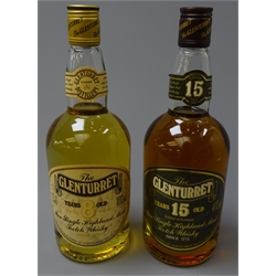  The Glenturret Pure Single Highland Malt Scotch Whisky, 8 and 15 years old, both 75cl 40%vol, 2btls  