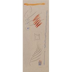 British School (Mid-20th Century): Abstract Shapes, watercolour and pencil on paper, faint...