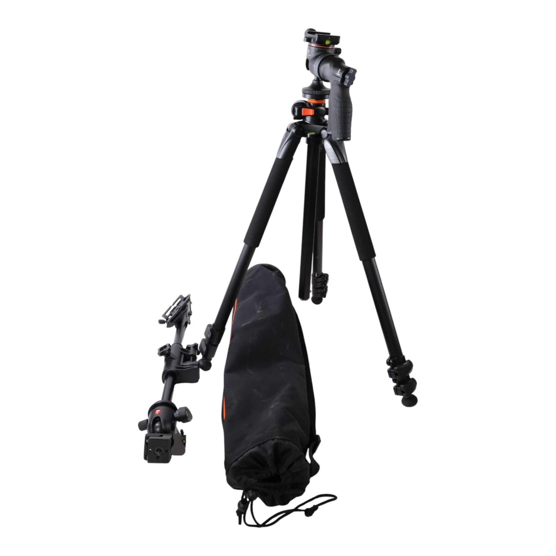 Vanguard Alta Series 70 tripod with a GH-200 pistol-grip ball head, in soft carry case, together with an Opticron Hide Clamp