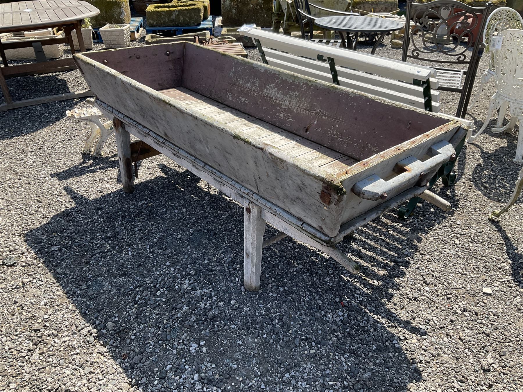 Large wooden pig salter - THIS LOT IS TO BE COLLECTED BY APPOINTMENT FROM DUGGLEBY STORAGE, GREAT HILL, EASTFIELD, SCARBOROUGH, YO11 3TX