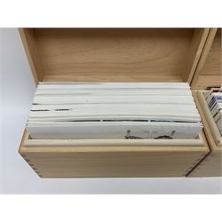 Coins and stamps, including The Royal Mint Great Britain 1970 coin set in plastic holder, 2006 'Brunel' coin cover containing two commemorative two pound coins, Alderney 2006 sterling silver proof five pounds, two 2007 five pound coins in card folders, two limited edition mint first class stamp sheets each comprised of ten first class stamps, various first day covers many with special postmarks housed in 'Royal Mail' boxes etc