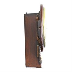 J. Vassalli of Scarborough - Victorian mahogany drop dial wall clock, convex 12