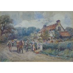 Albert George Stevens (Staithes Group 1863-1925): 'The Market Cart', watercolour signed 25cm x 35cm